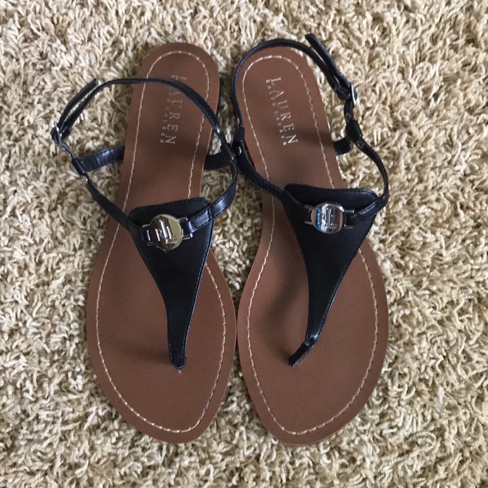 Black Ralph Lauren Sandals 9,5B